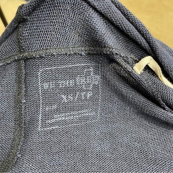 FREE People Wrap Drapey Hacci Knit Top Size XS Navy Blue - Picture 14 of 15